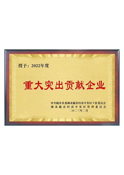 重大突出貢獻企業